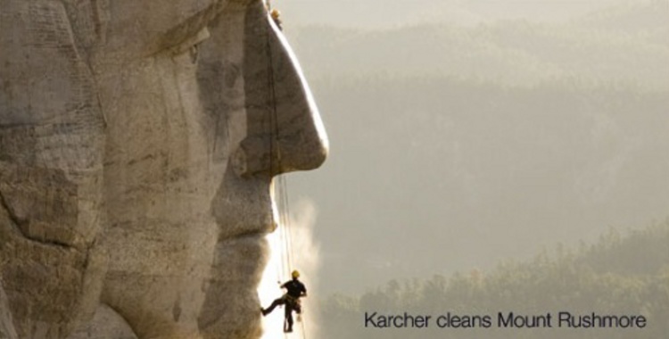 Kärcher čistí Mount Rushmore